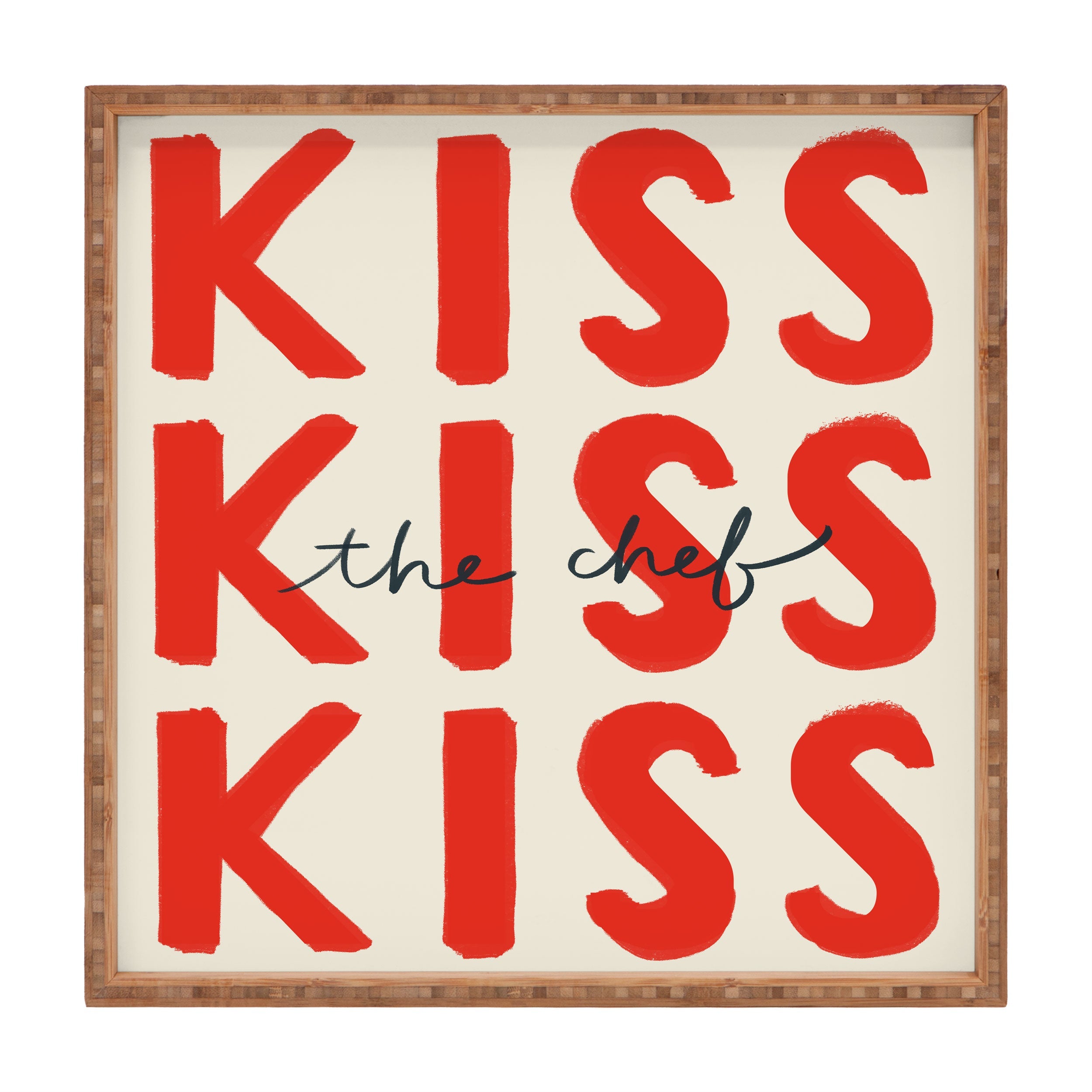 DENY Designs Kiss The Chef Square Tray