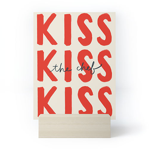 DENY Designs Kiss The Chef Mini Art Print