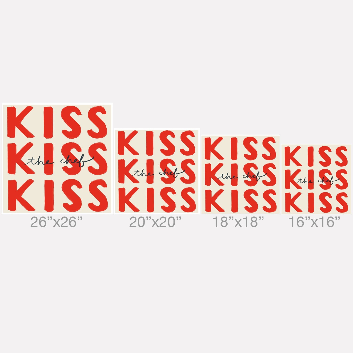 DENY Designs Kiss The Chef Outdoor Throw Pillow