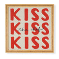 DENY Designs Kiss The Chef Framed Wall Art