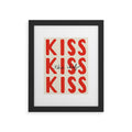 DENY Designs Kiss The Chef Framed Art Print