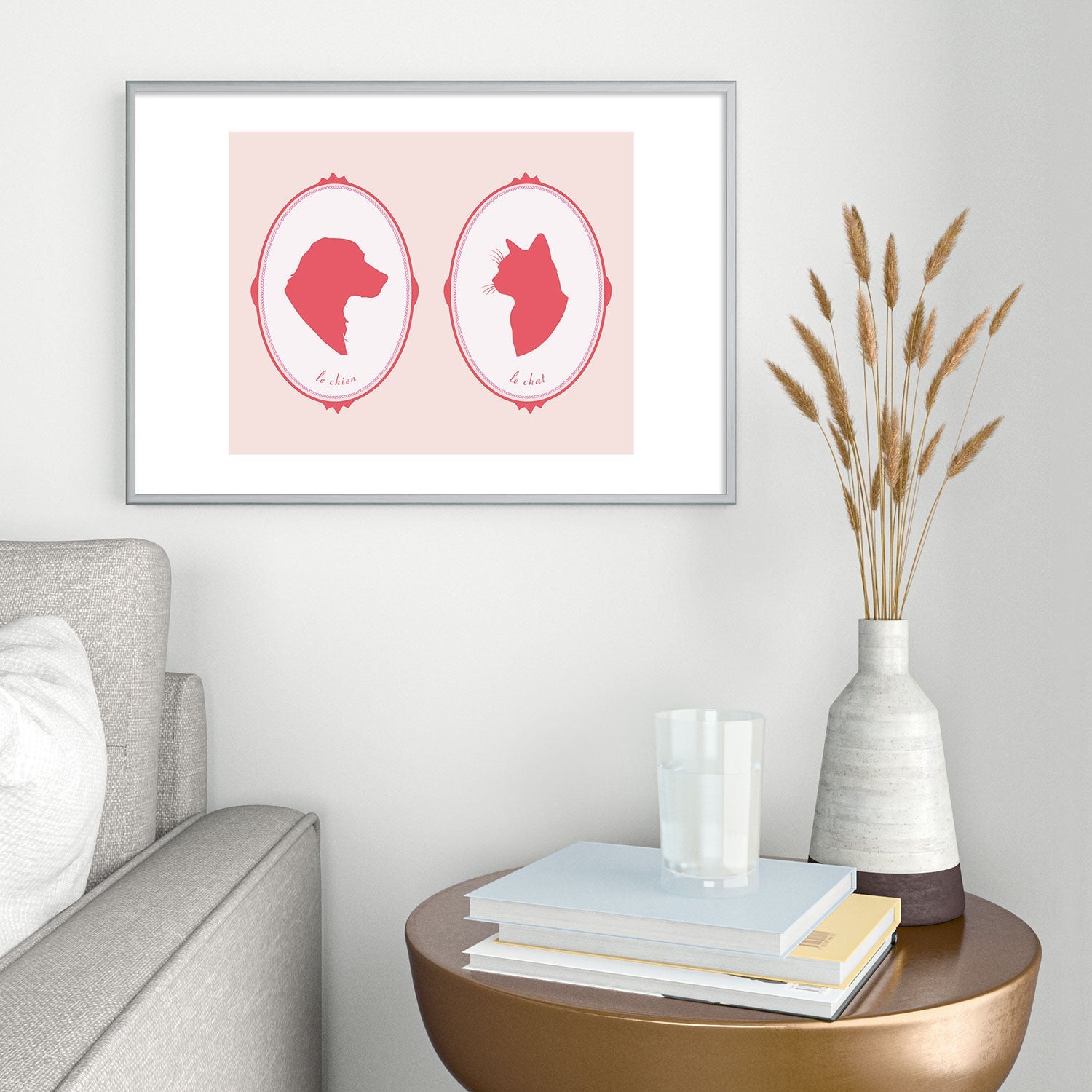 DENY Designs kit cameo Metal Framed Art Print