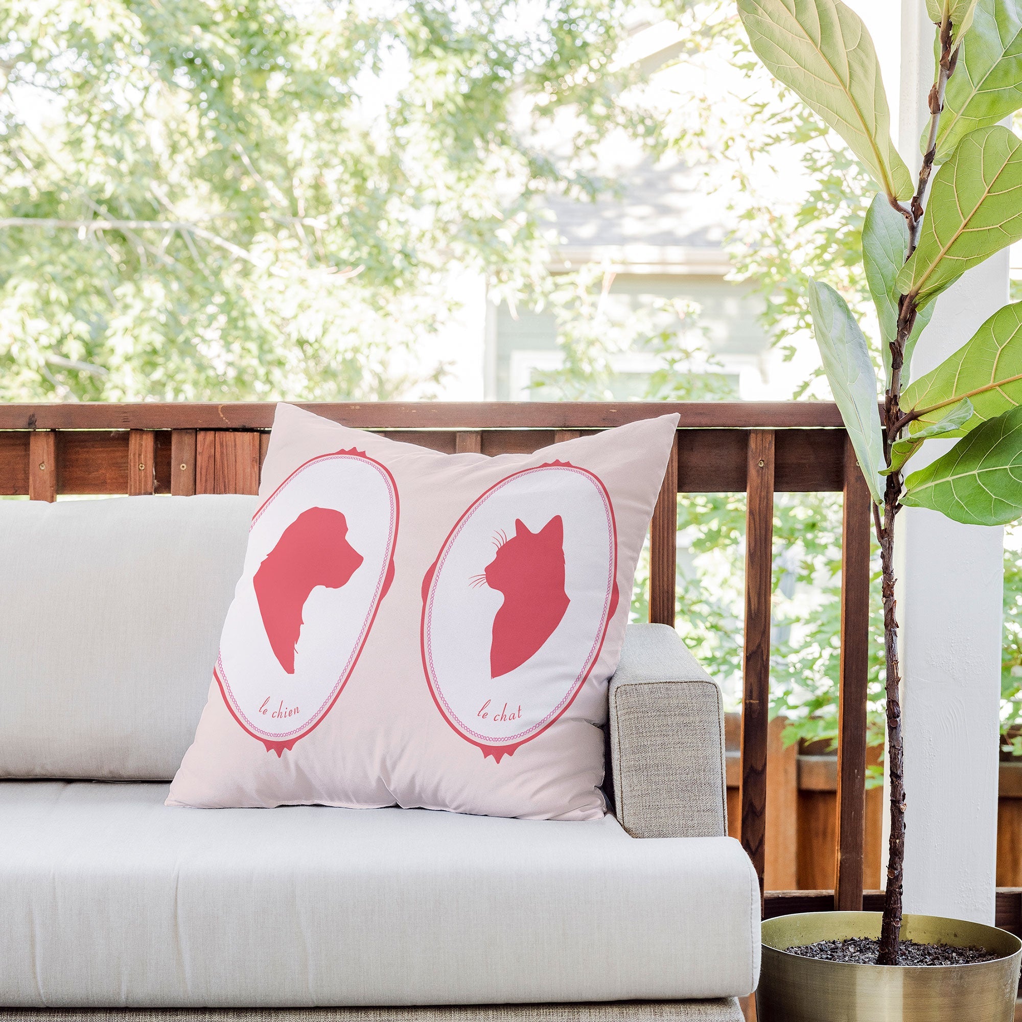 DENY Designs kit cameo Outdoor Throw Pillow