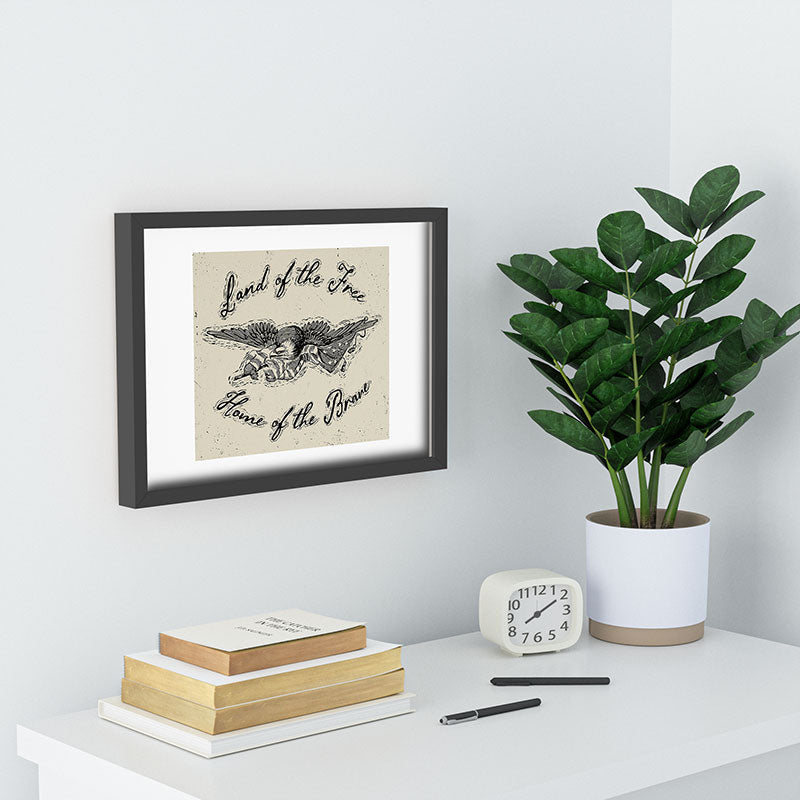 DENY Designs Land of the Free Eagle Recessed Framing Rectangle