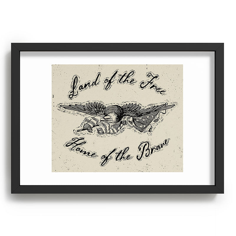 DENY Designs Land of the Free Eagle Recessed Framing Rectangle