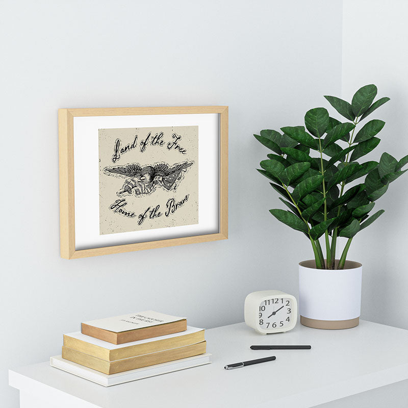 DENY Designs Land of the Free Eagle Recessed Framing Rectangle