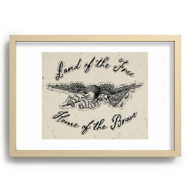 DENY Designs Land of the Free Eagle Recessed Framing Rectangle