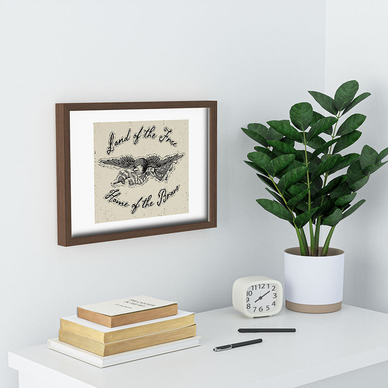 DENY Designs Land of the Free Eagle Recessed Framing Rectangle