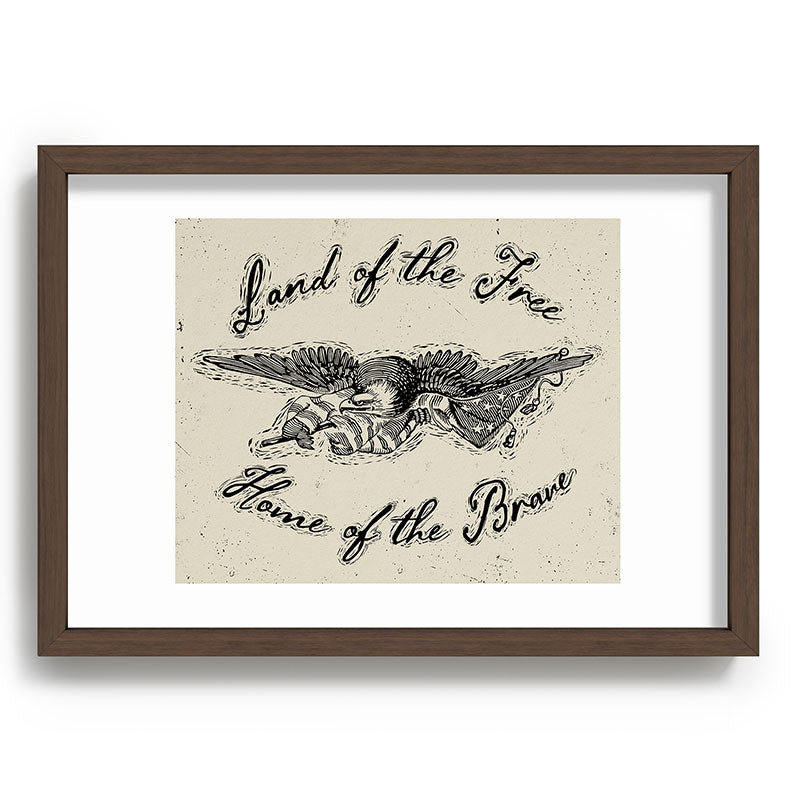 DENY Designs Land of the Free Eagle Recessed Framing Rectangle