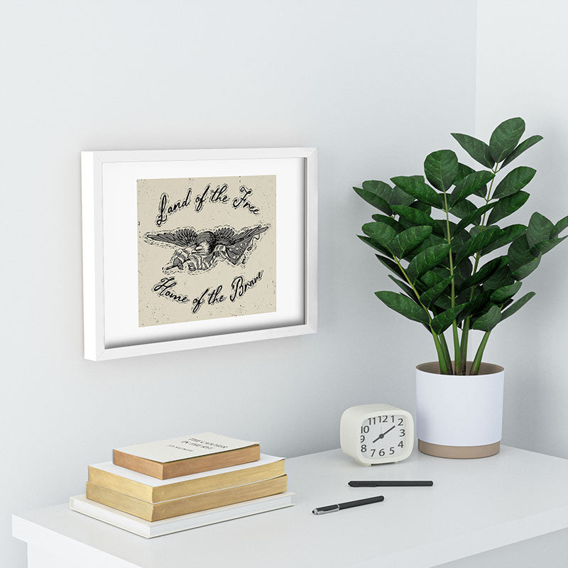 DENY Designs Land of the Free Eagle Recessed Framing Rectangle