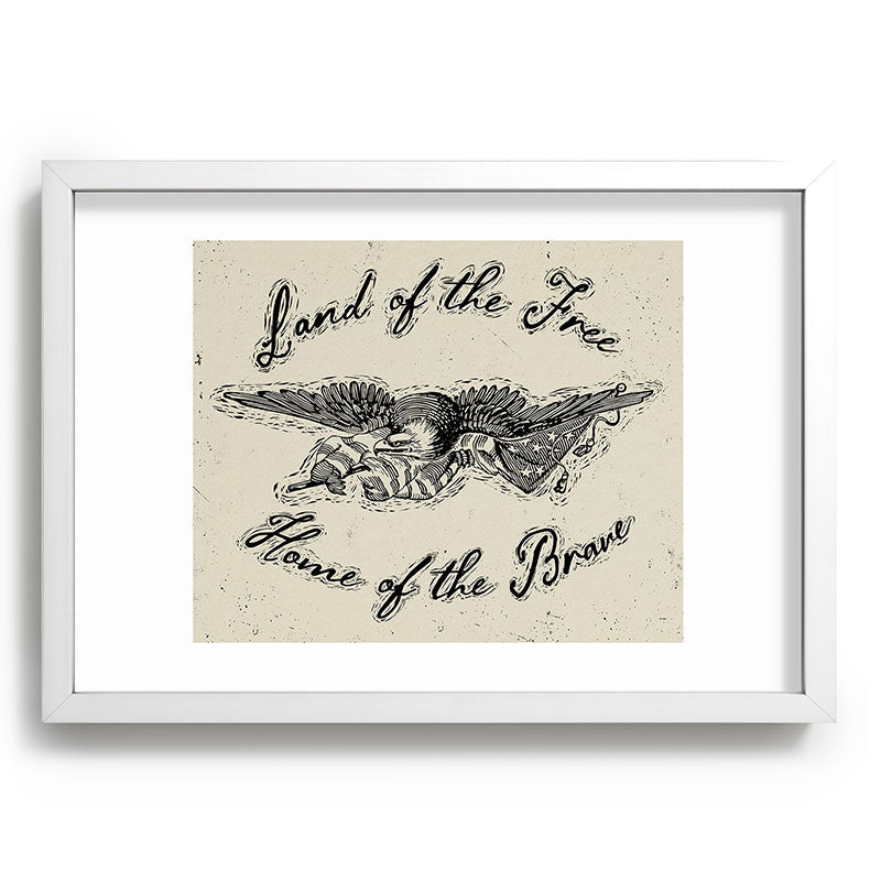 DENY Designs Land of the Free Eagle Recessed Framing Rectangle