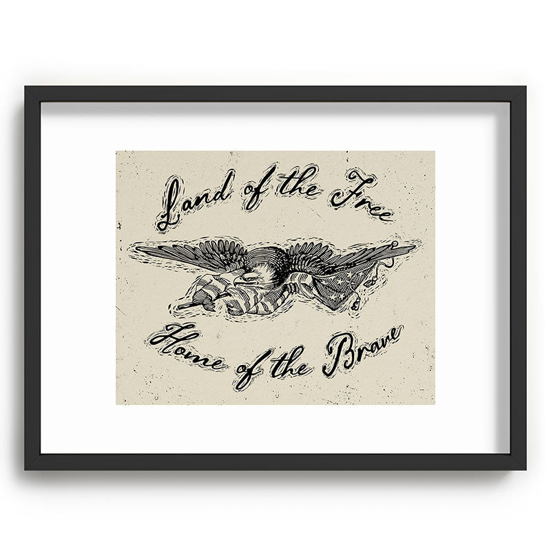 DENY Designs Land of the Free Eagle Recessed Framing Rectangle
