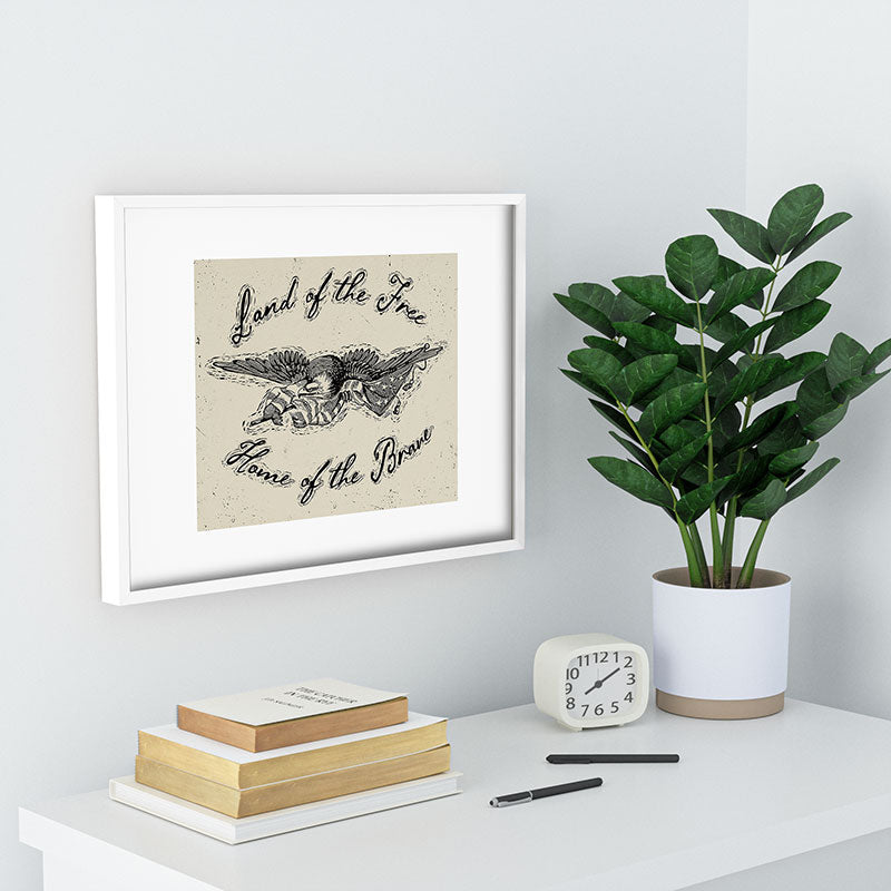 DENY Designs Land of the Free Eagle Recessed Framing Rectangle
