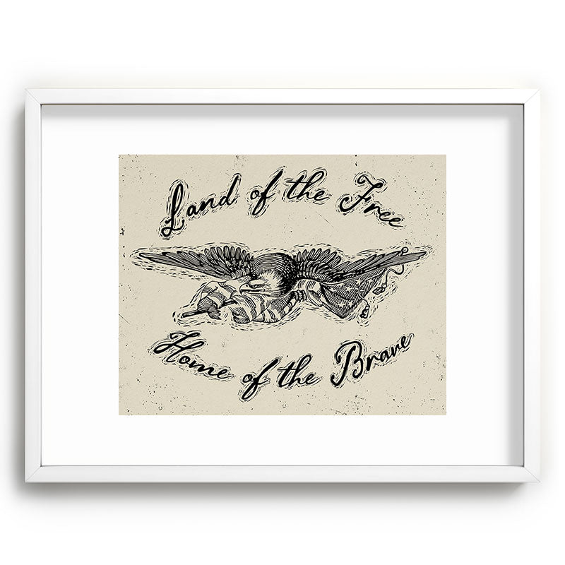 DENY Designs Land of the Free Eagle Recessed Framing Rectangle