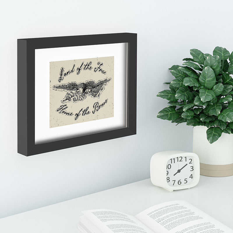 DENY Designs Land of the Free Eagle Recessed Framing Rectangle
