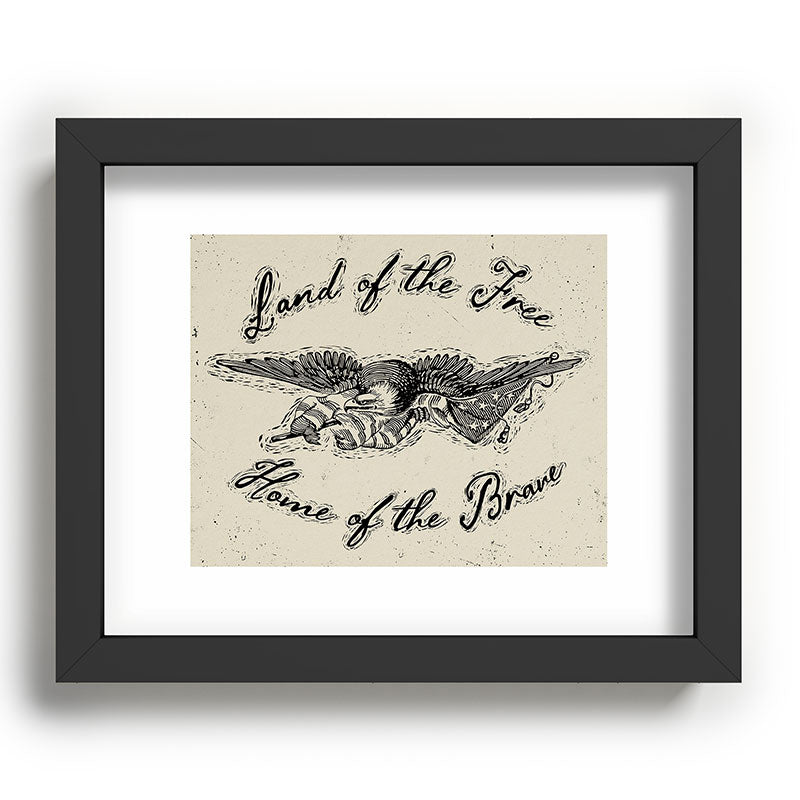 DENY Designs Land of the Free Eagle Recessed Framing Rectangle