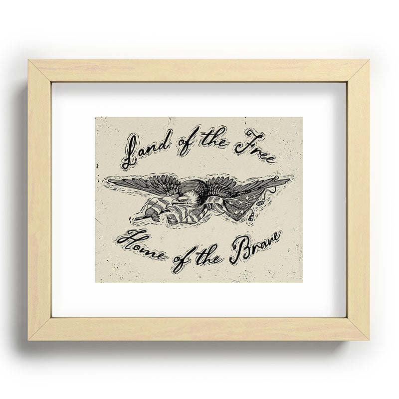 DENY Designs Land of the Free Eagle Recessed Framing Rectangle