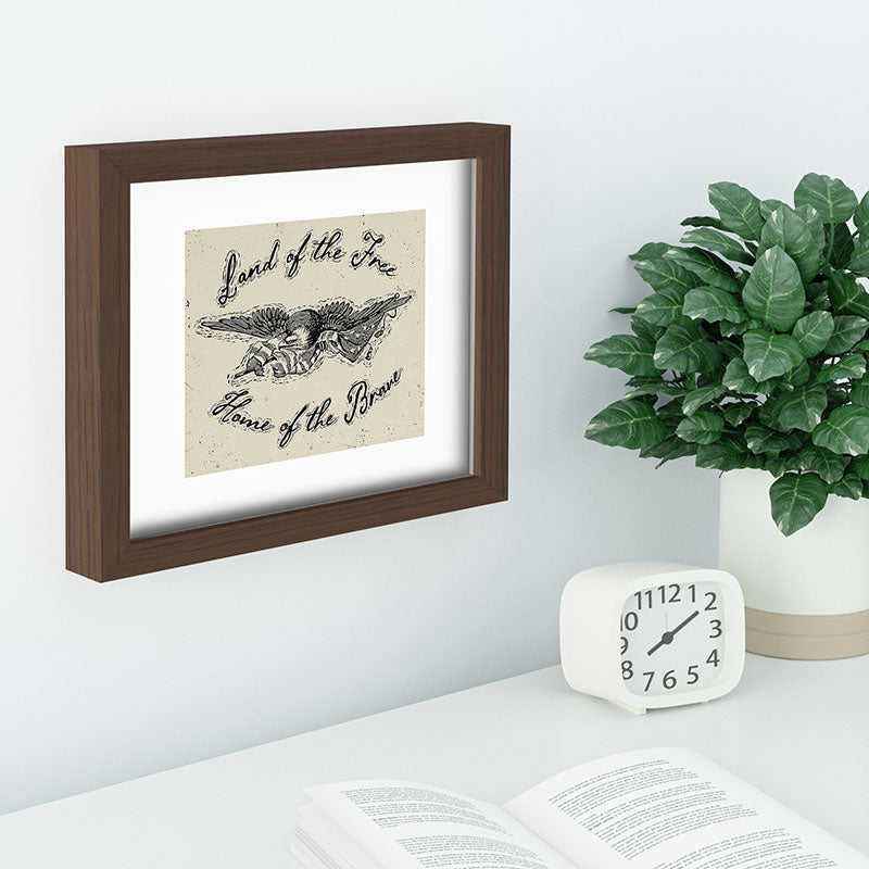 DENY Designs Land of the Free Eagle Recessed Framing Rectangle