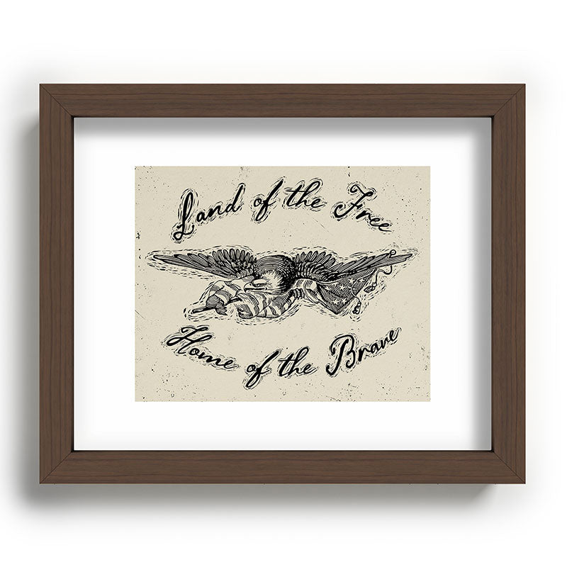 DENY Designs Land of the Free Eagle Recessed Framing Rectangle