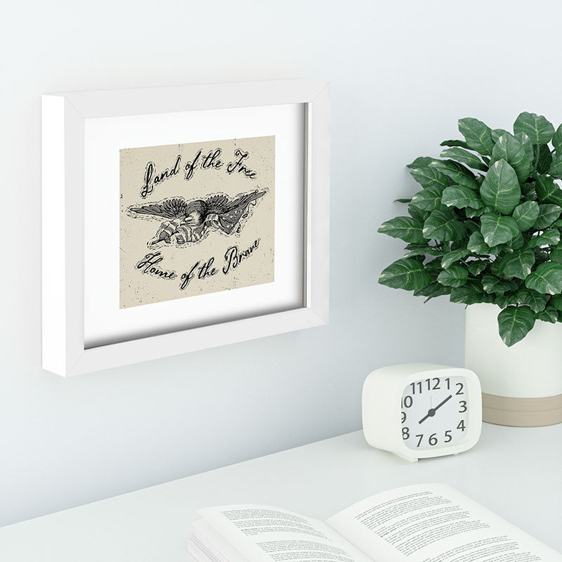 DENY Designs Land of the Free Eagle Recessed Framing Rectangle