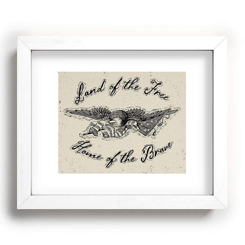 DENY Designs Land of the Free Eagle Recessed Framing Rectangle