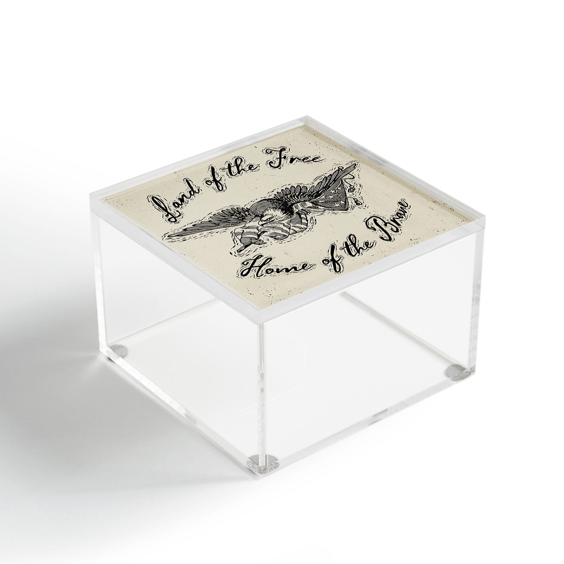 DENY Designs Land of the Free Eagle Acrylic Box
