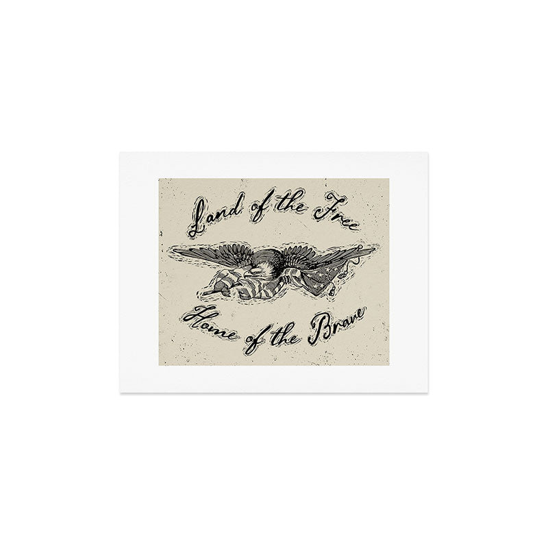 DENY Designs Land of the Free Eagle Art Print
