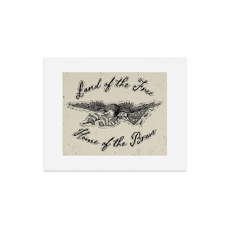 DENY Designs Land of the Free Eagle Art Print