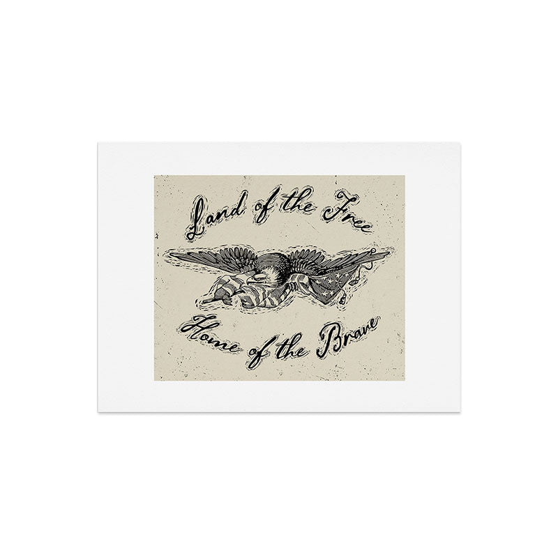 DENY Designs Land of the Free Eagle Art Print