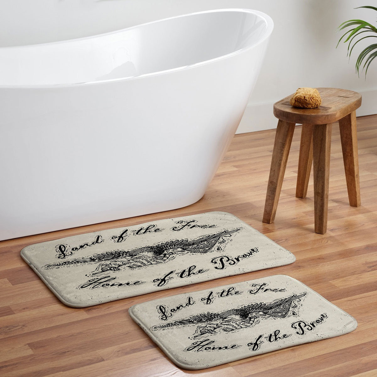 DENY Designs Land of the Free Eagle Memory Foam Bath Mat