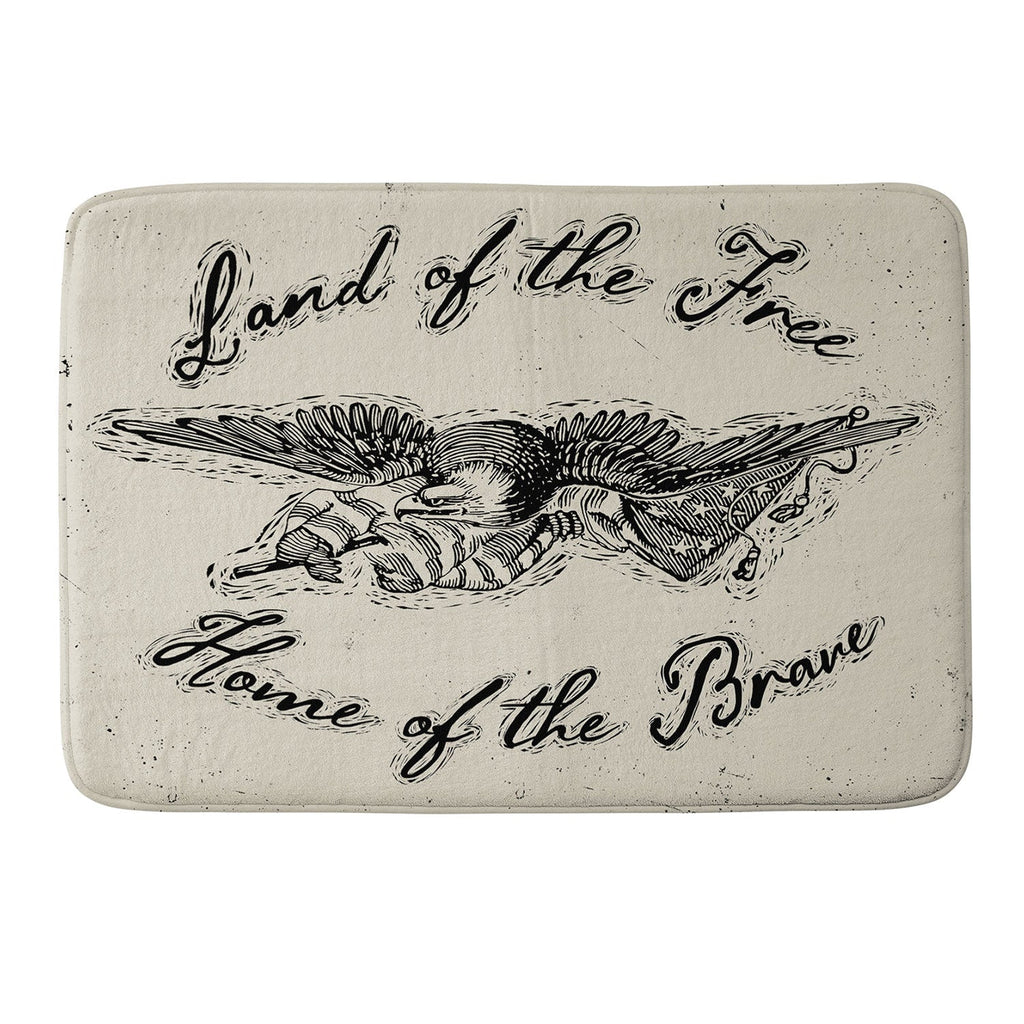 DENY Designs Land of the Free Eagle Memory Foam Bath Mat