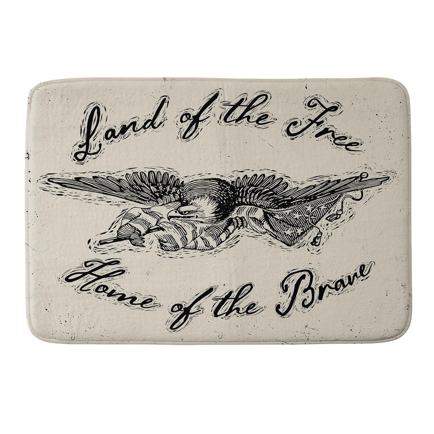 DENY Designs Land of the Free Eagle Memory Foam Bath Mat