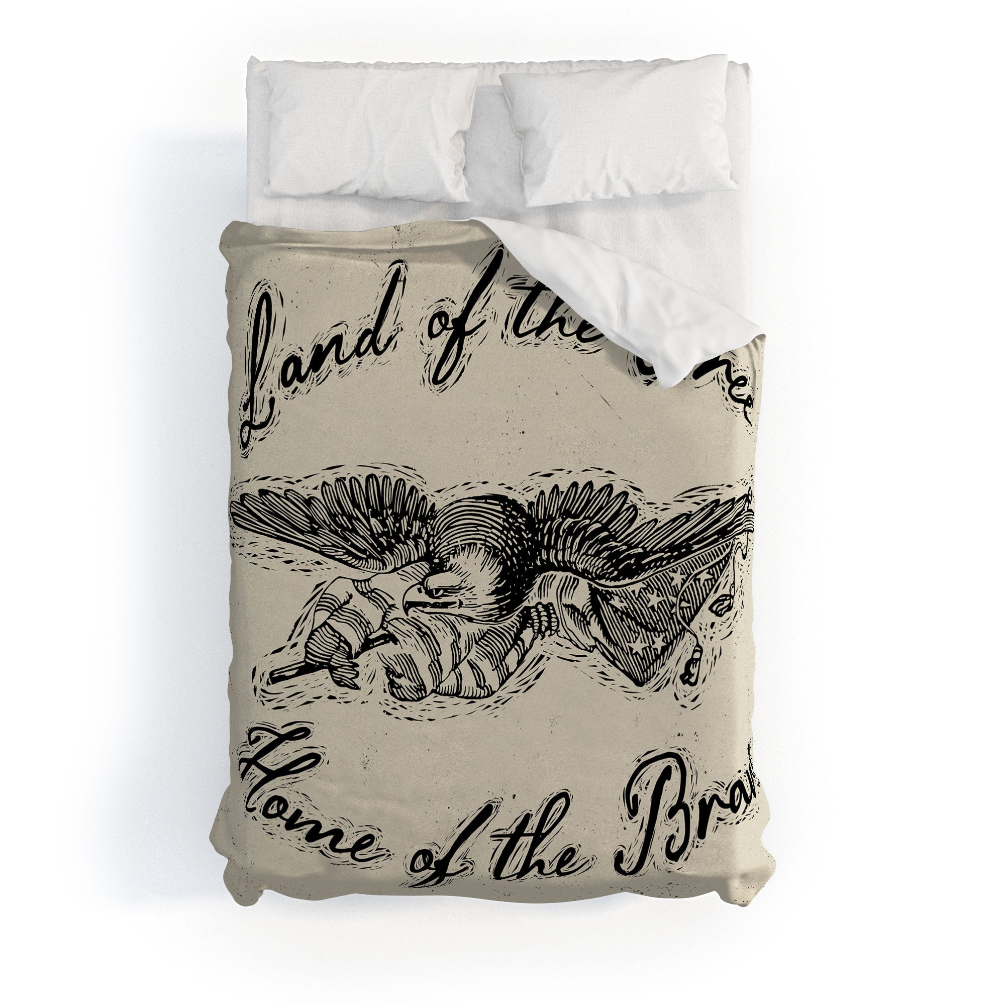 DENY Designs Land of the Free Eagle Duvet Cover