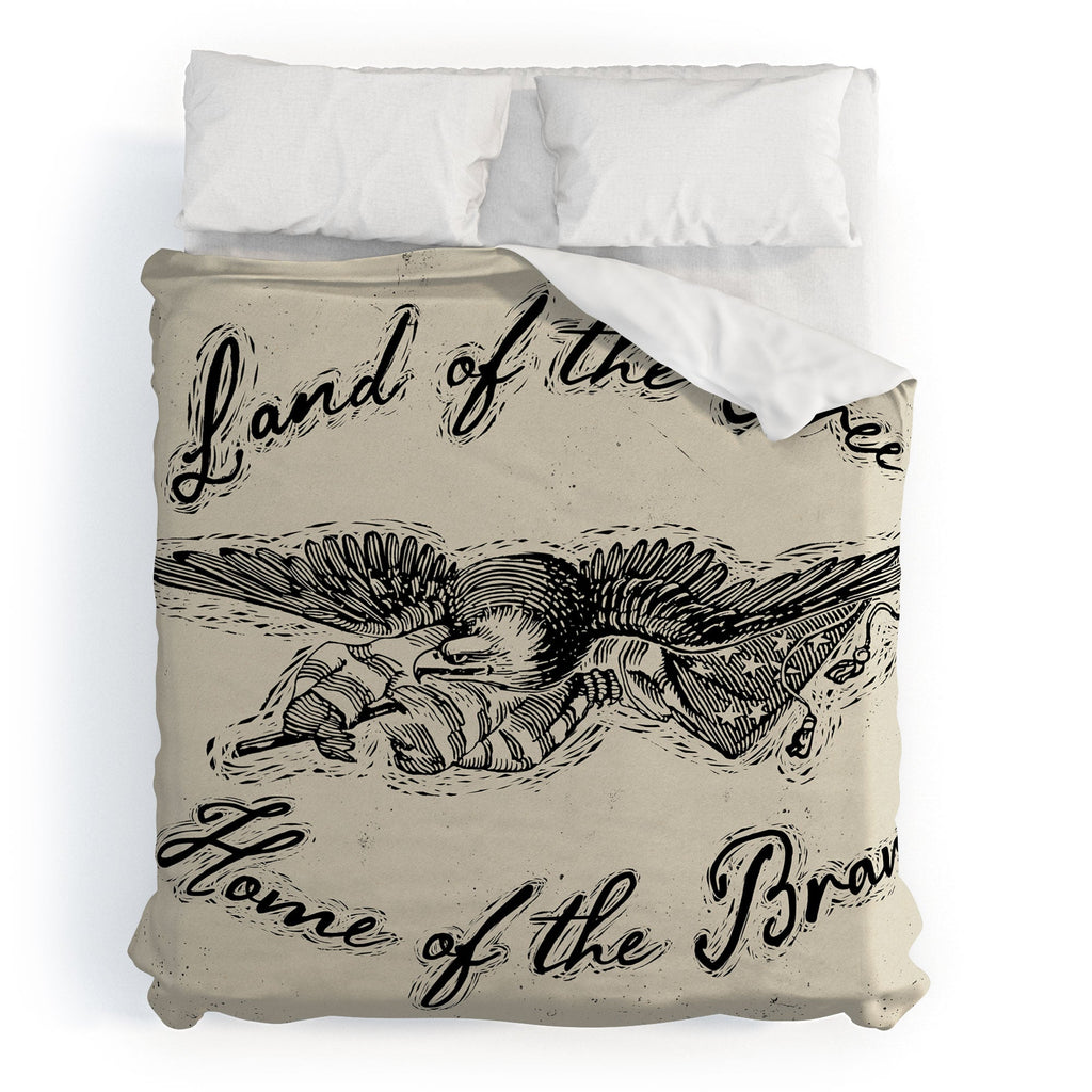 DENY Designs Land of the Free Eagle Duvet Cover