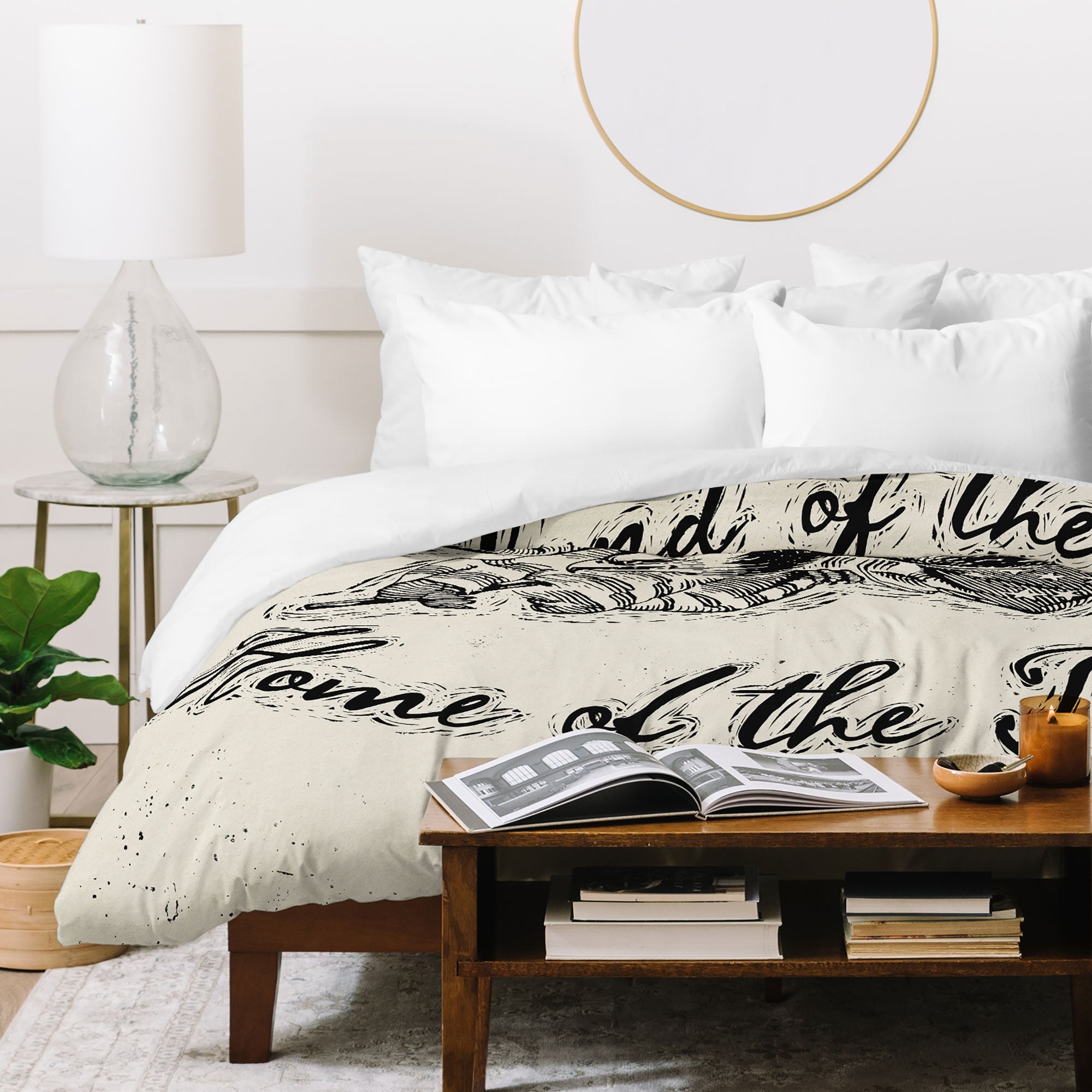 DENY Designs Land of the Free Eagle Duvet Cover
