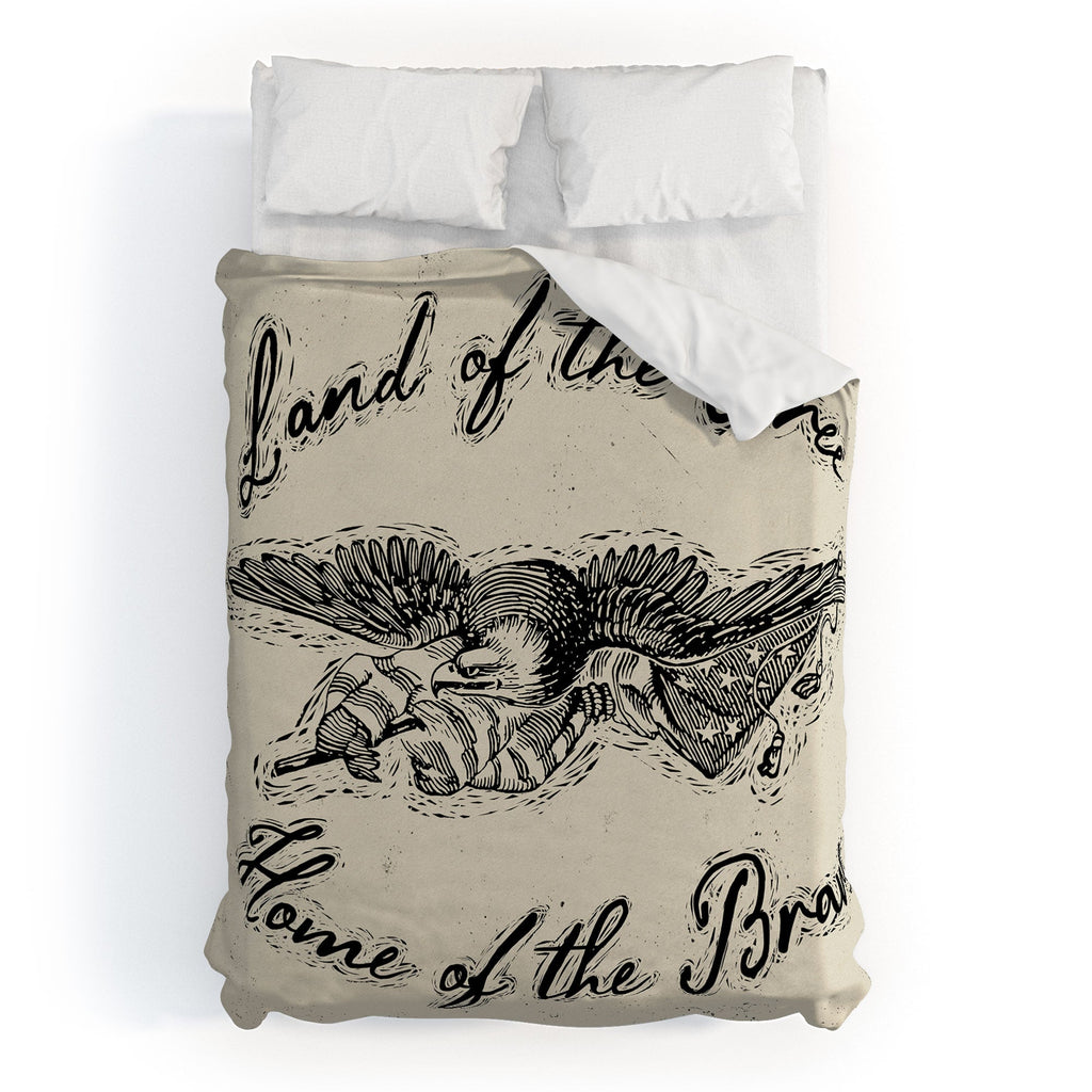 DENY Designs Land of the Free Eagle Duvet Cover