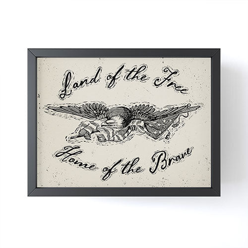 DENY Designs Land of the Free Eagle Framed Mini Art Print