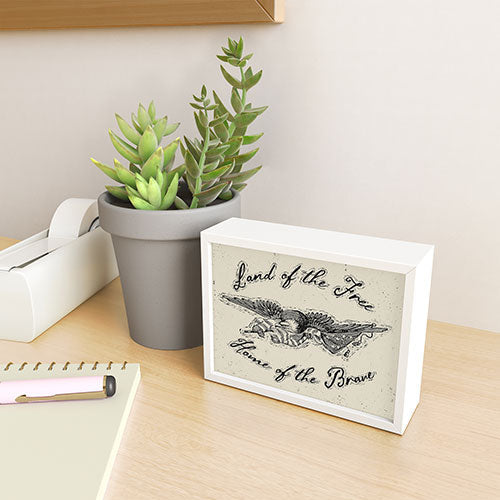DENY Designs Land of the Free Eagle Framed Mini Art Print