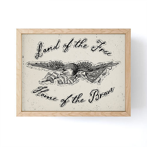 DENY Designs Land of the Free Eagle Framed Mini Art Print