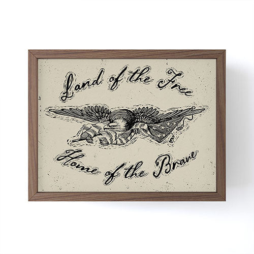 DENY Designs Land of the Free Eagle Framed Mini Art Print