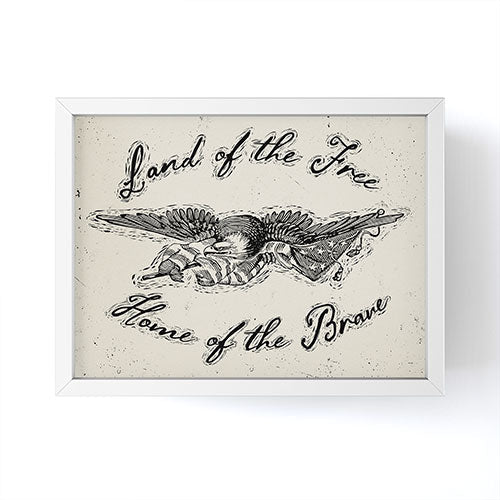 DENY Designs Land of the Free Eagle Framed Mini Art Print