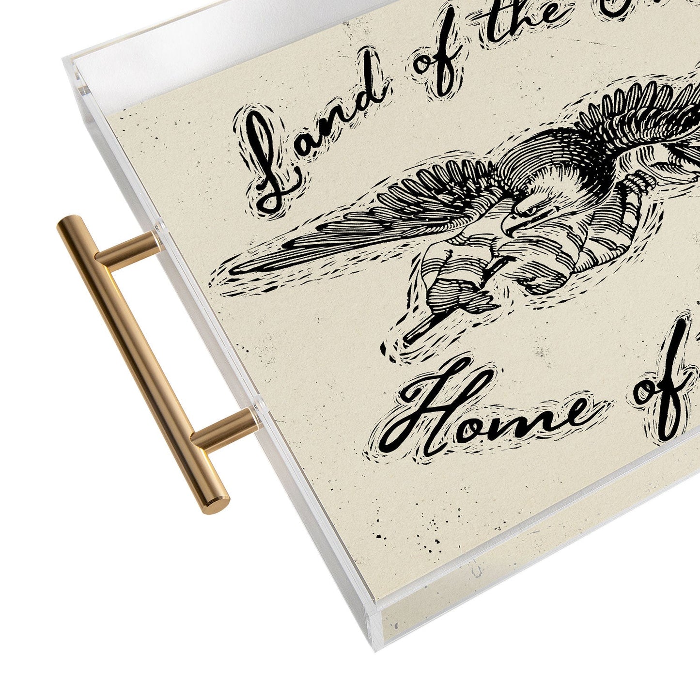 DENY Designs Land of the Free Eagle Acrylic Tray
