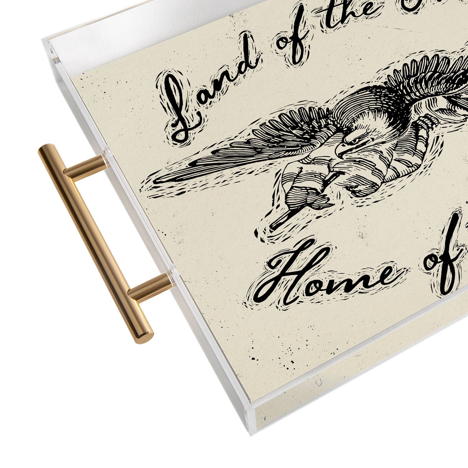 DENY Designs Land of the Free Eagle Acrylic Tray