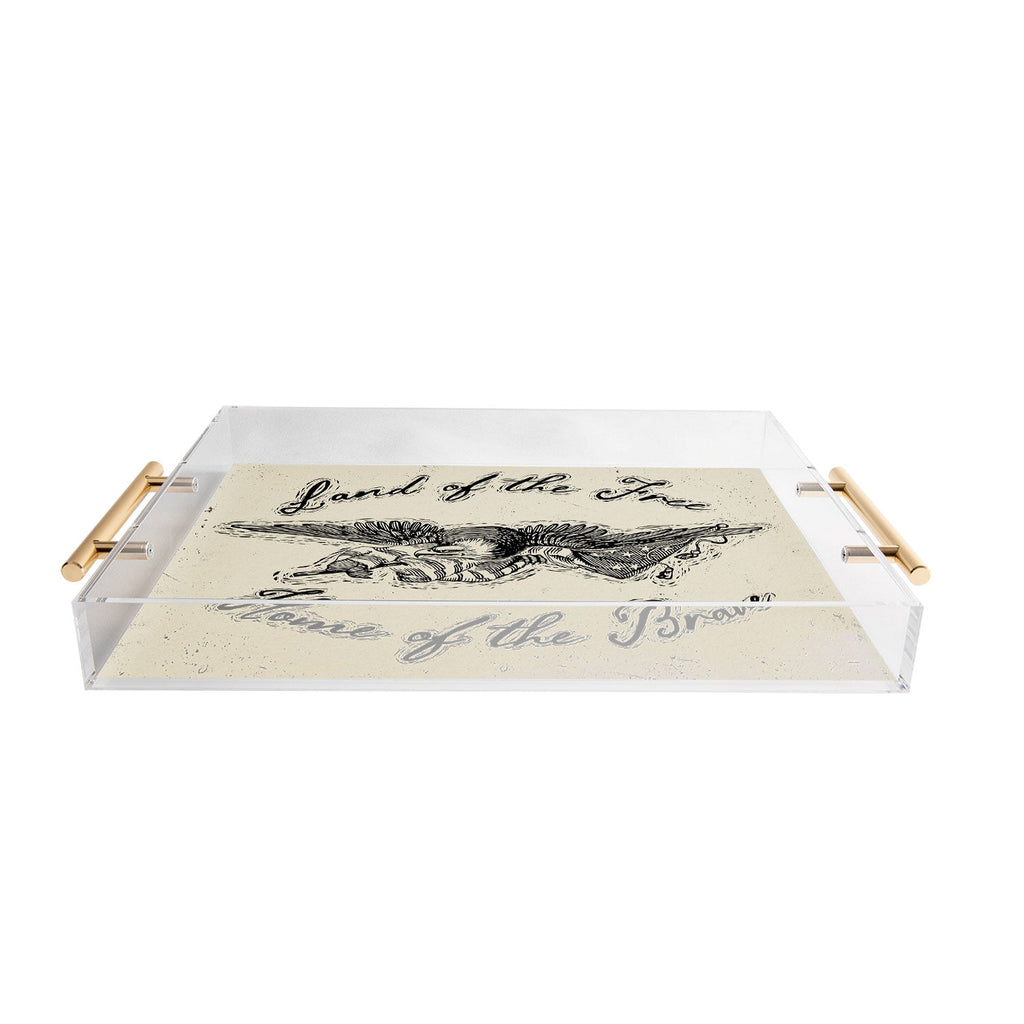 DENY Designs Land of the Free Eagle Acrylic Tray