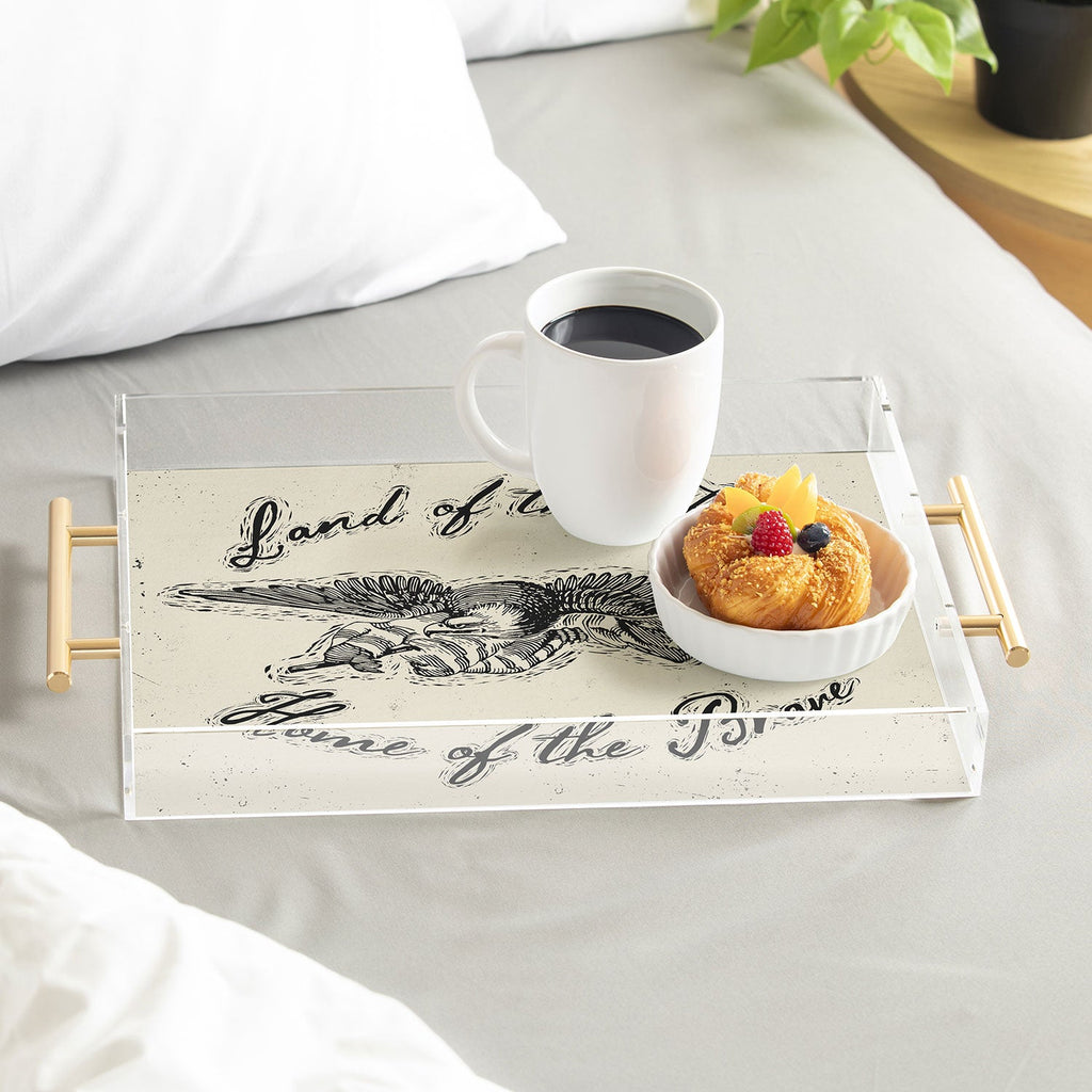 DENY Designs Land of the Free Eagle Acrylic Tray