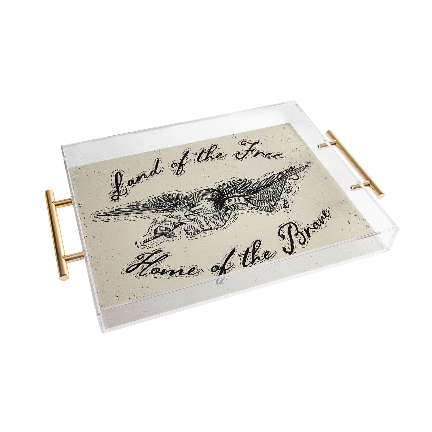 DENY Designs Land of the Free Eagle Acrylic Tray