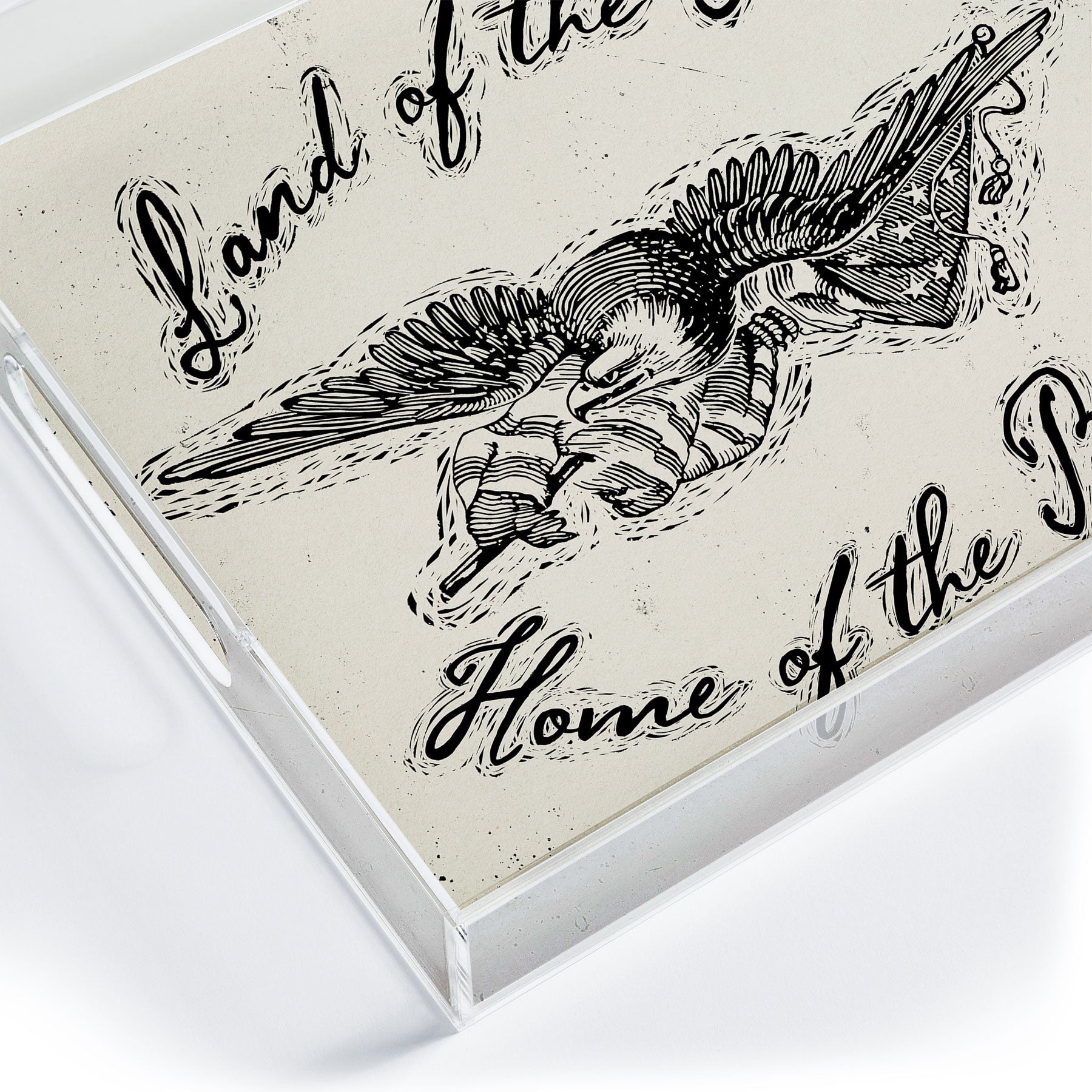 DENY Designs Land of the Free Eagle Acrylic Tray