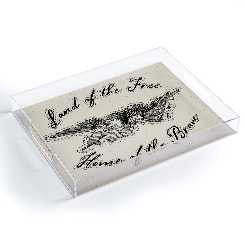DENY Designs Land of the Free Eagle Acrylic Tray