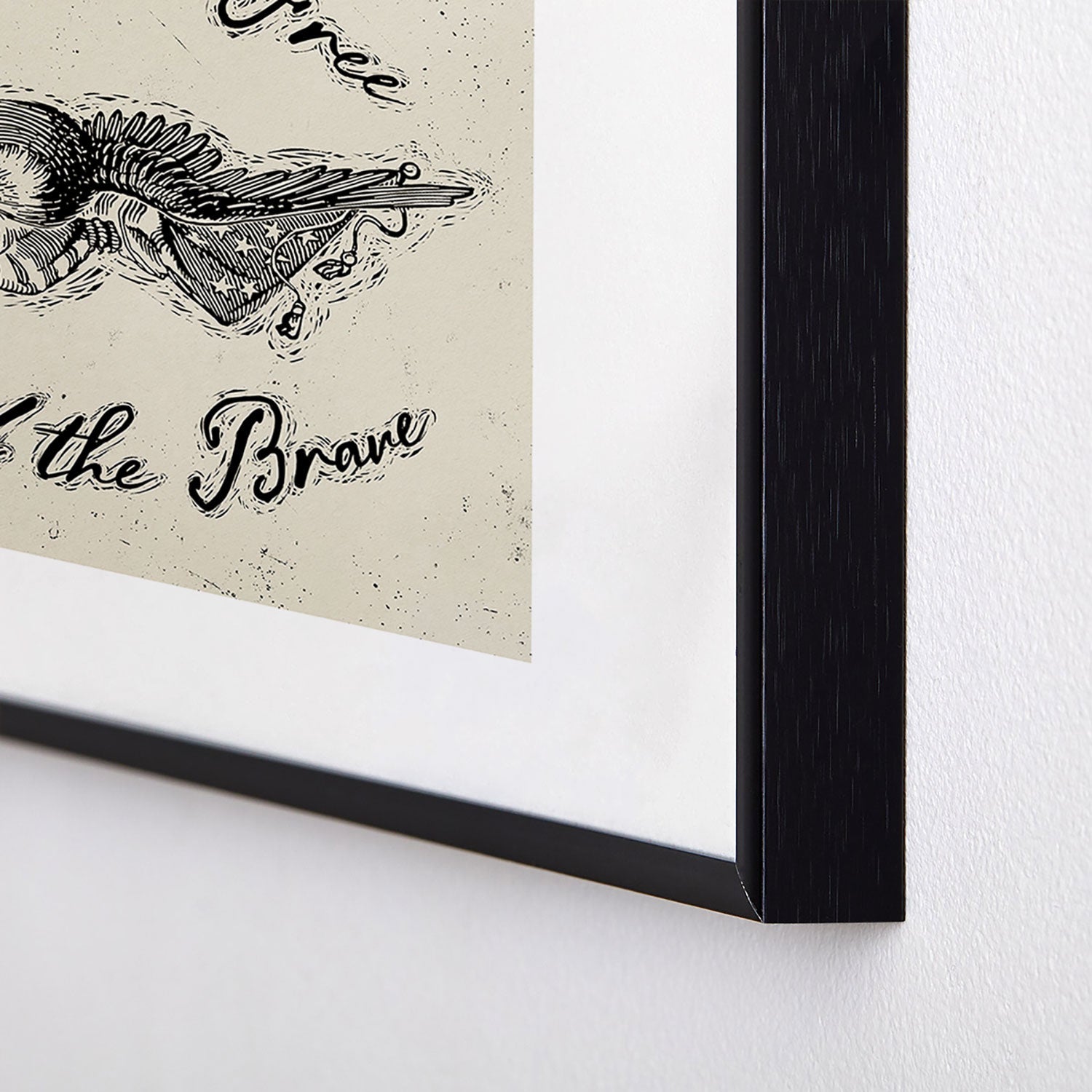 DENY Designs Land of the Free Eagle Metal Framed Art Print