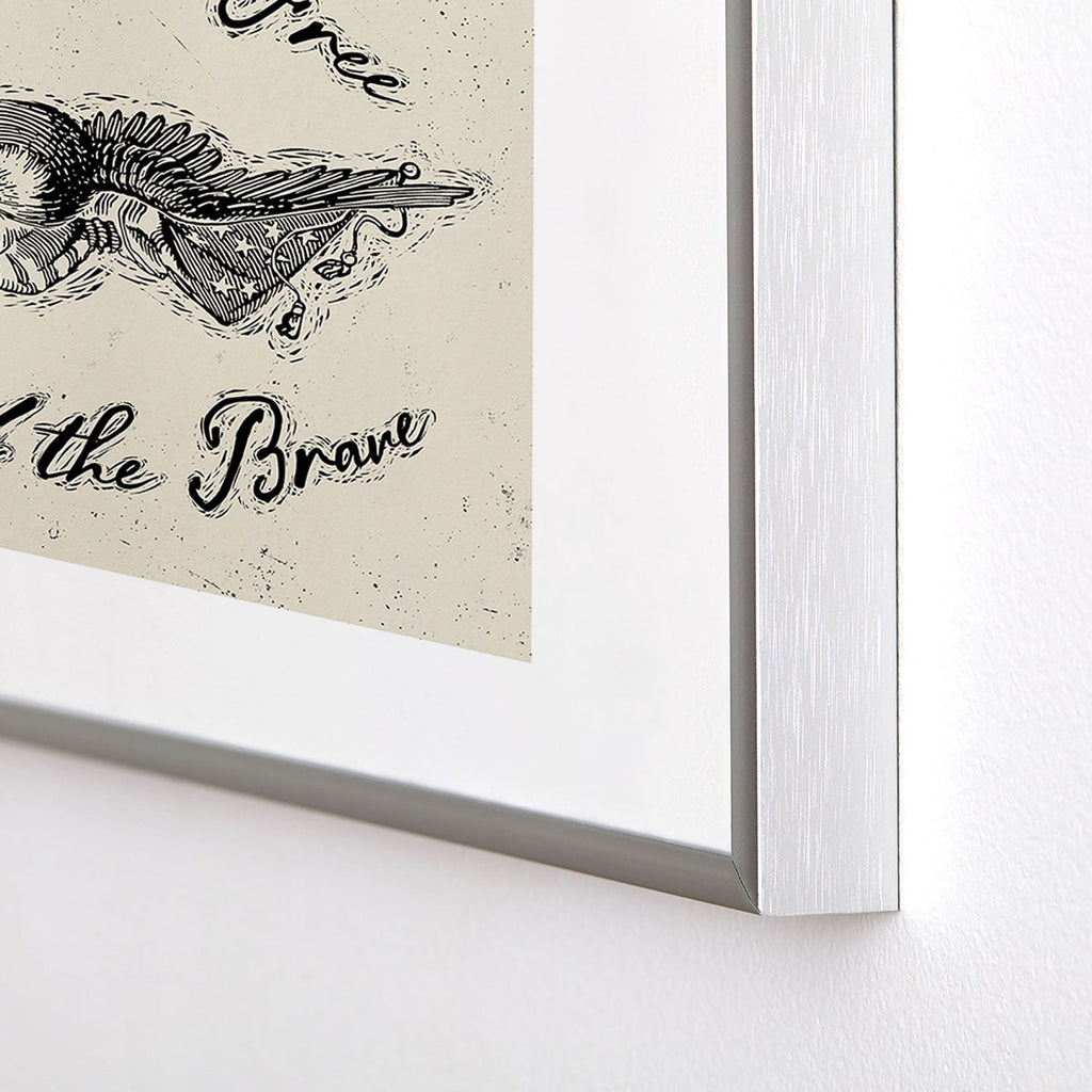 DENY Designs Land of the Free Eagle Metal Framed Art Print